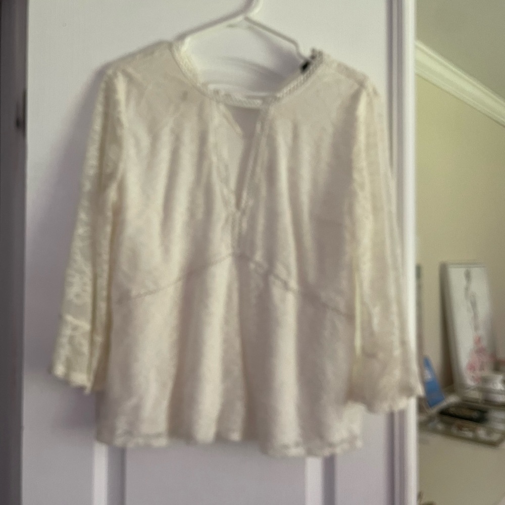 Lace Top 3/4 sleeves wore 2x